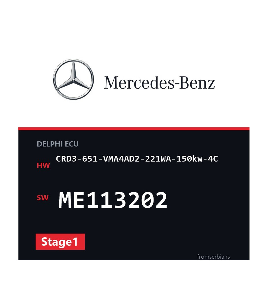 Mercedes-Benz CRD3-651-VMA4AD2-221WA-150kw-4C ME113202 Stage1 file