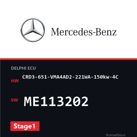 Mercedes-Benz CRD3-651-VMA4AD2-221WA-150kw-4C ME113202 Stage1 file
