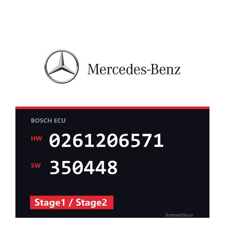 Mercedes-Benz SLK 0261206571 350448 Stage1 / Stage2 tuning file