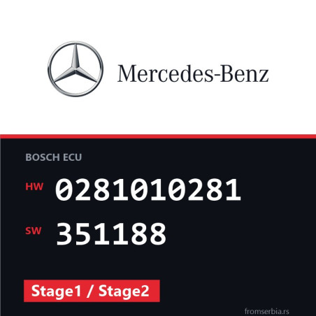 Mercedes-Benz Sprinter 0281010281 351188 Stage1 / Stage2 tuning file