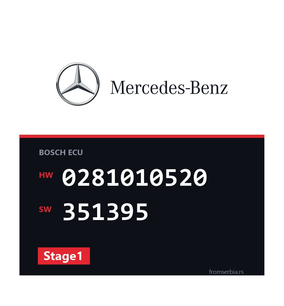 Mercedes-Benz Sprinter 0281010520 351395 Stage1 tuning file