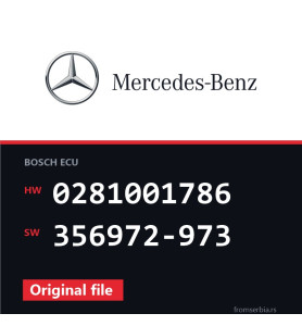 Mercedes-Benz Sprinter 0281001786 356972-973 original ECU file