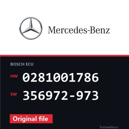 Mercedes-Benz Sprinter 0281001786 356972-973 original ECU file