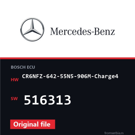 Mercedes-Benz CR6NFZ-642-55N5-906M-Charge4 516313 original ECU file
