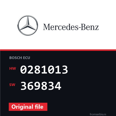 Mercedes-Benz Vito 0281013 369834 original ECU file