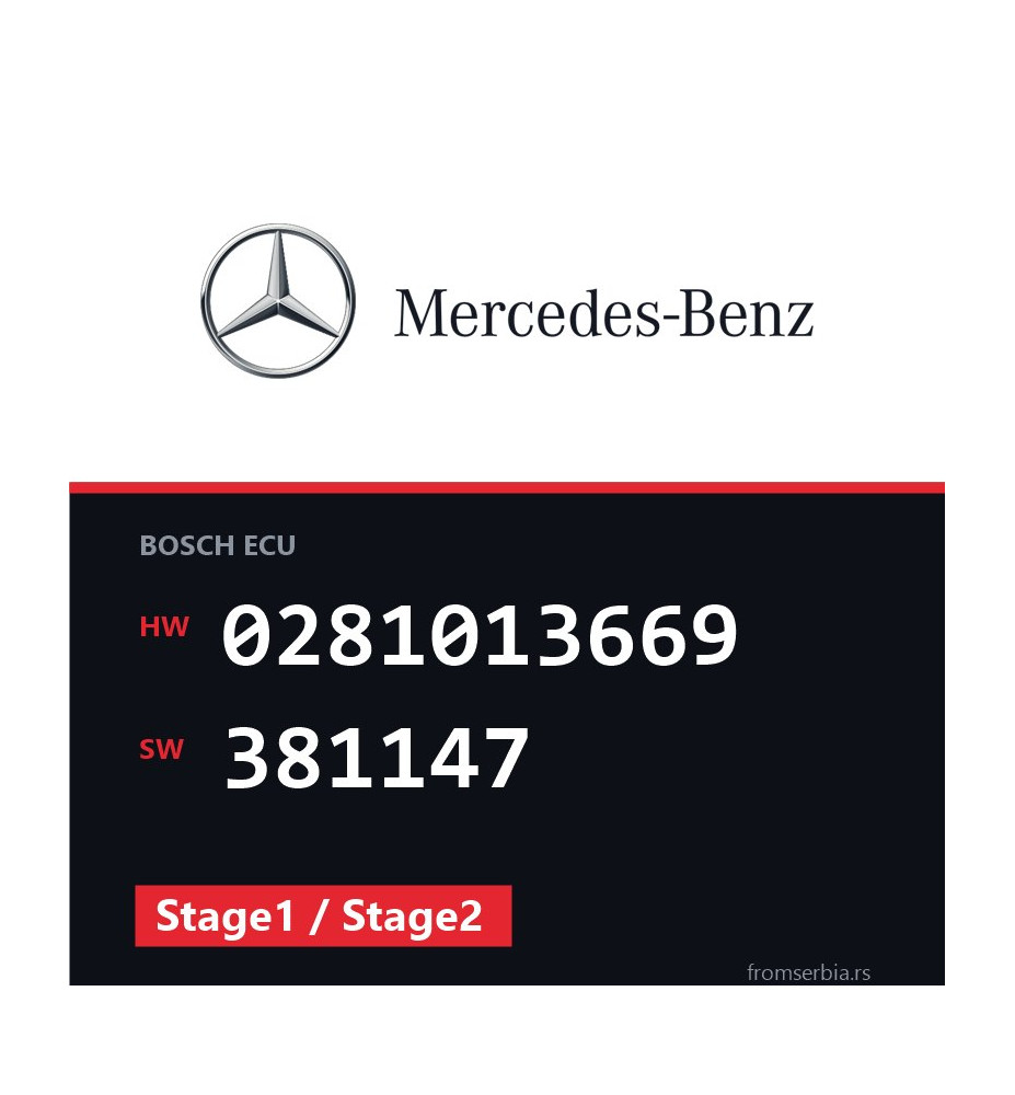 Mercedes-Benz Vito 0281013669 381147 Stage1 / Stage2 tuning file