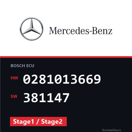 Mercedes-Benz Vito 0281013669 381147 Stage1 / Stage2 tuning file