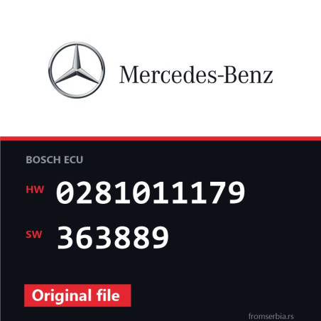 Mercedes-Benz Vito 0281011179 363889 original ECU file