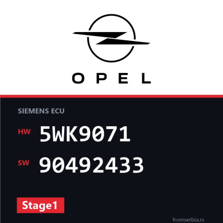 Opel Omega-B 5WK9071 90492433 Stage1 tuning file