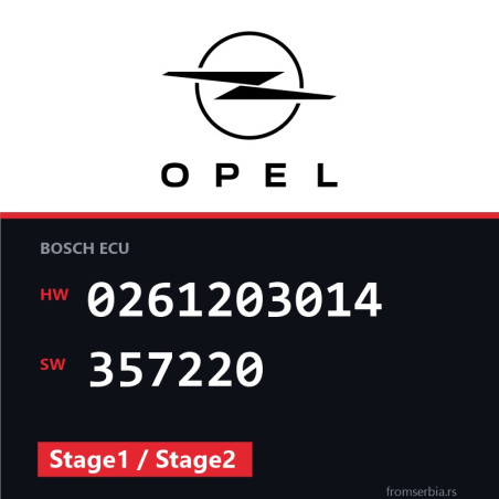 Opel Calibra 0261203014 357220 Stage1 / Stage2 tuning file