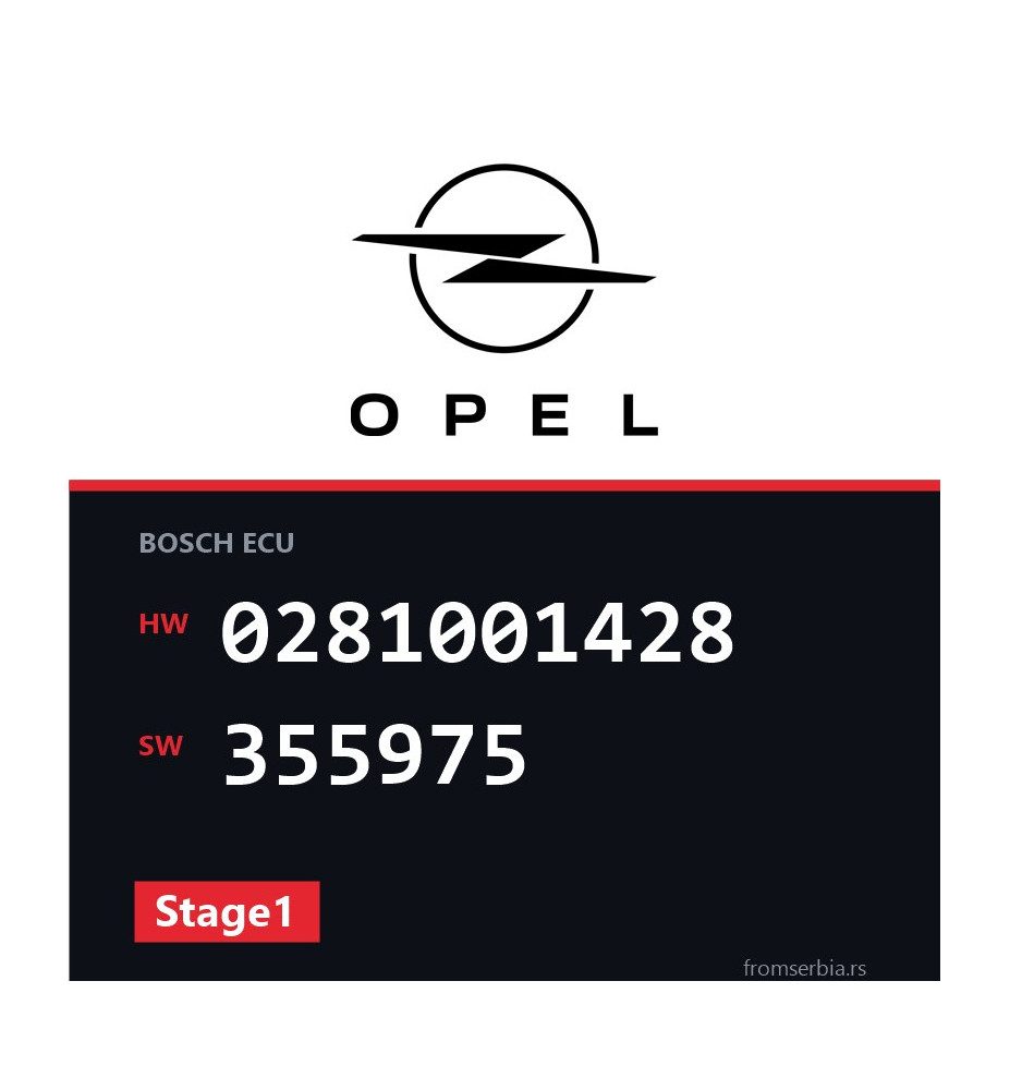 Opel Omega-B 0281001428 355975 Stage1 tuning file