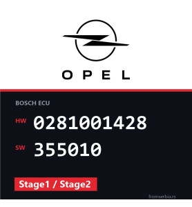 Opel Omega-B 0281001428 355010 Stage1 / Stage2 tuning file