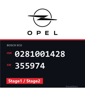 Opel Omega-B 0281001428 355974 Stage1 / Stage2 tuning file