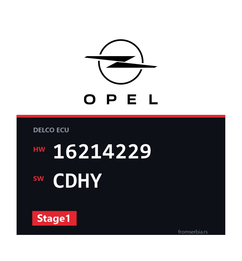 Opel Astra-F 16214229 CDHY Stage1 tuning file