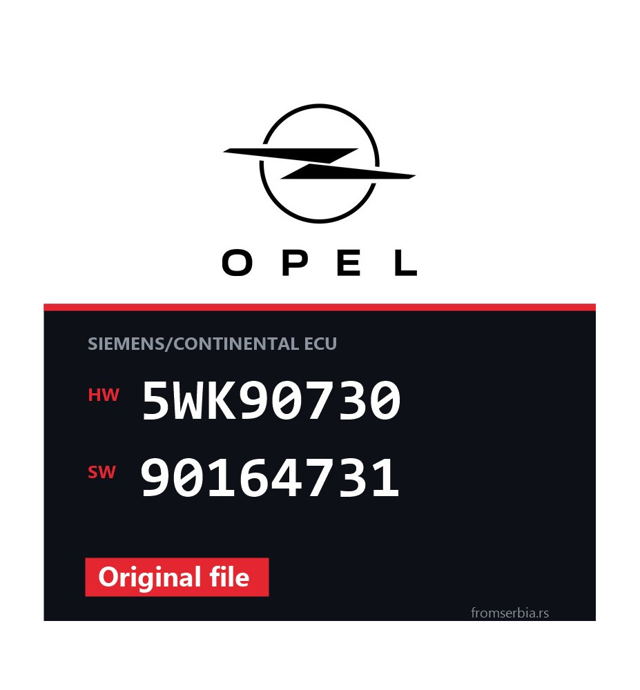 Opel Vectra-B 5WK90730 90164731 original ECU file