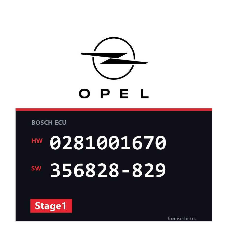 Opel Astra-F 0281001670 356828-829 Stage1 tuning file