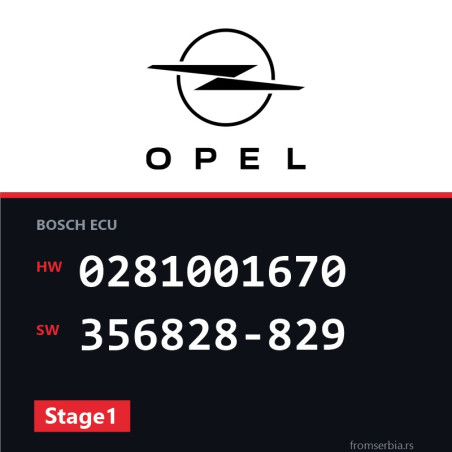 Opel Astra-F 0281001670 356828-829 Stage1 tuning file