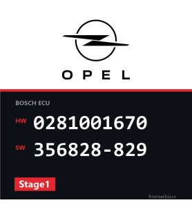 Opel Astra-G 0281001670 356828-829 Stage1 tuning file