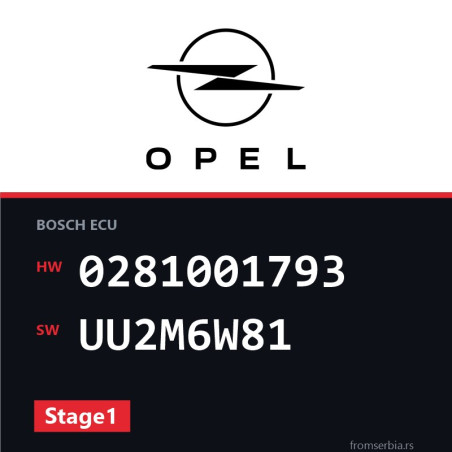 Opel Frontera 0281001793 UU2M6W81 Stage1 tuning file