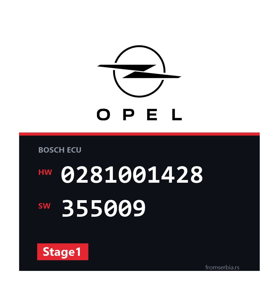 Opel Omega-B 0281001428 355009 Stage1 tuning file