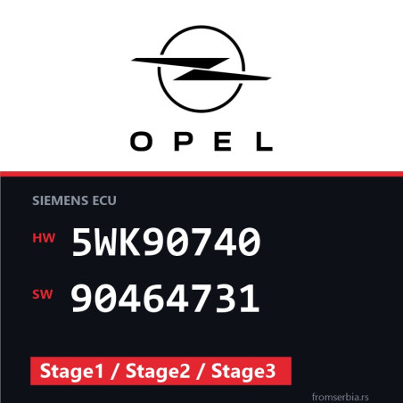 Opel Vectra-B 5WK90740 90464731 Stage1 / Stage2 / Stage3 tuning file