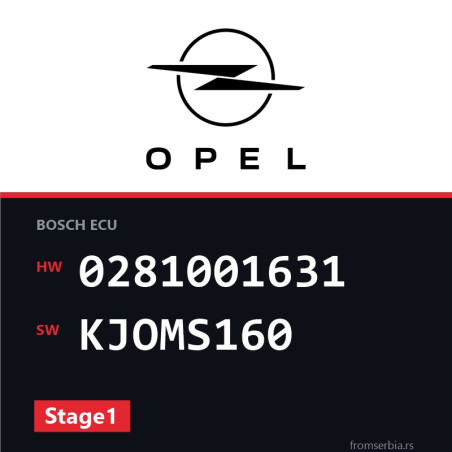 Opel Vectra-B 0281001631 KJOMS160 Stage1 tuning file