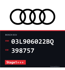 Audi A3 03L906022BQ 398757 Stage1+++ tuning file