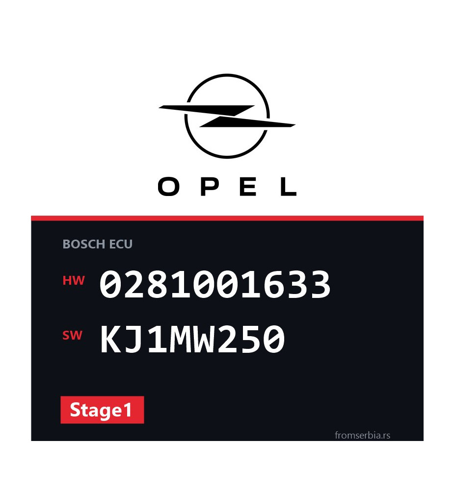 Opel Vectra-B 0281001633 KJ1MW250 Stage1 tuning file