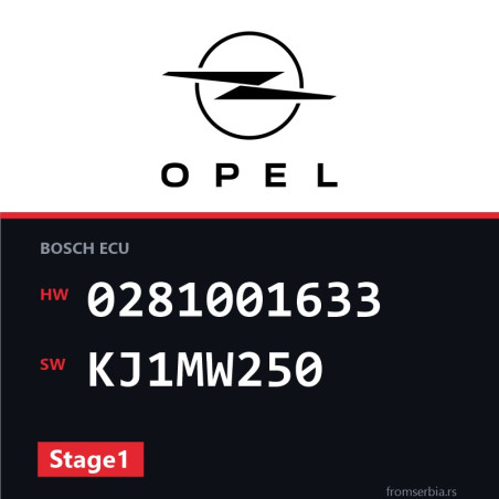 Opel Vectra-B 0281001633 KJ1MW250 Stage1 tuning file