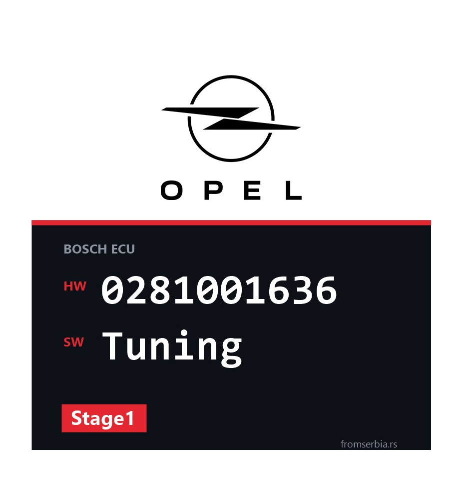 Opel Vectra-B 0281001636 Tuning Stage1 tuning file