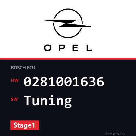 Opel Vectra-B 0281001636 Tuning Stage1 tuning file