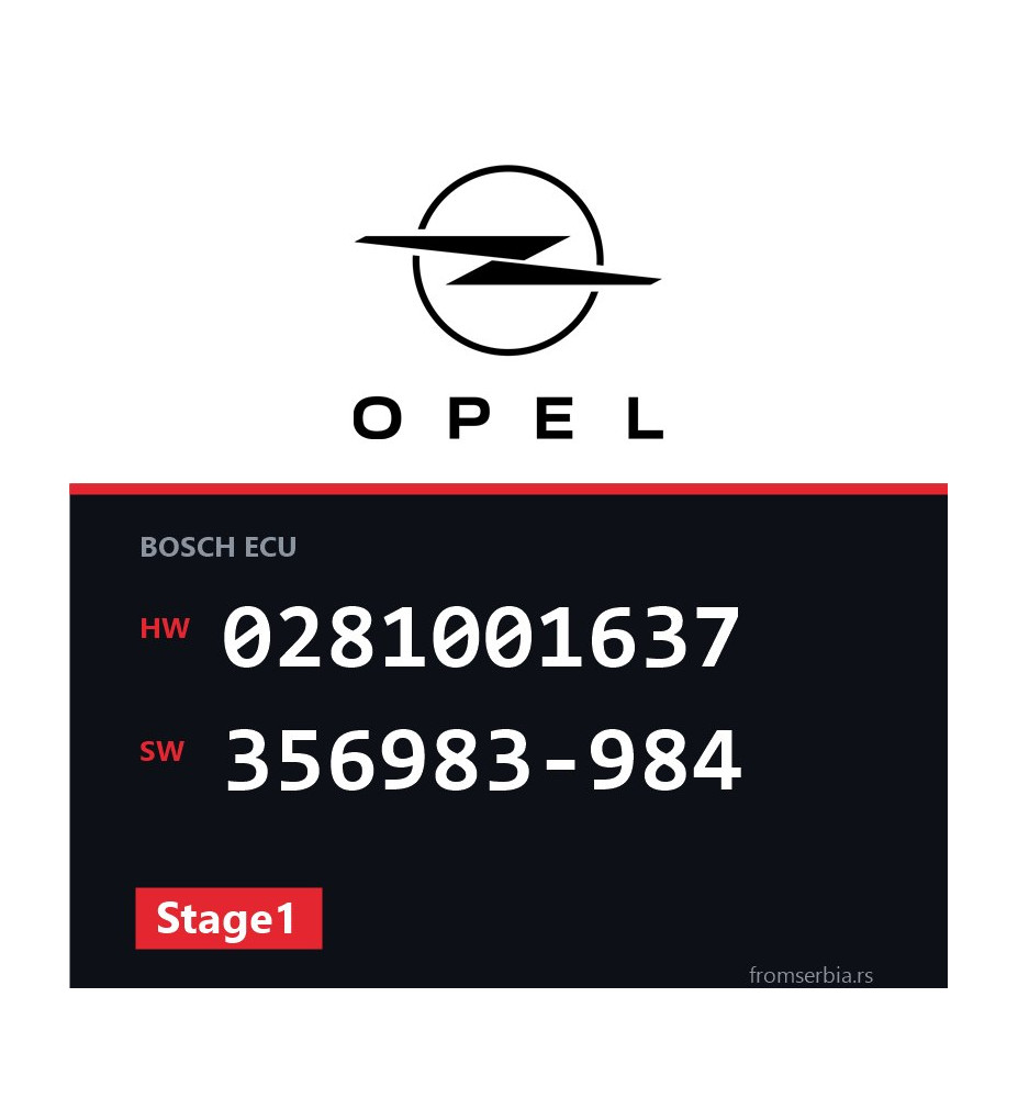 Opel Sintra 0281001637 356983-984 Stage1 tuning file