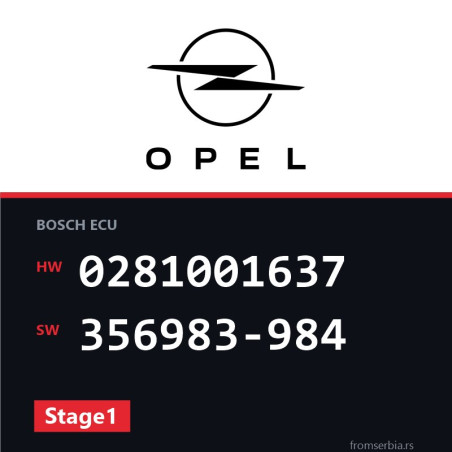 Opel Sintra 0281001637 356983-984 Stage1 tuning file
