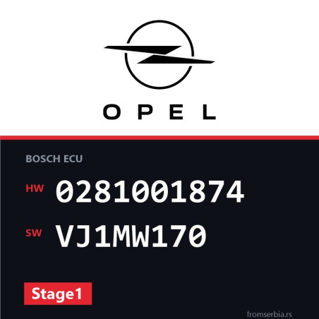 Opel Vectra-B 0281001874 VJ1MW170 Stage1 tuning file