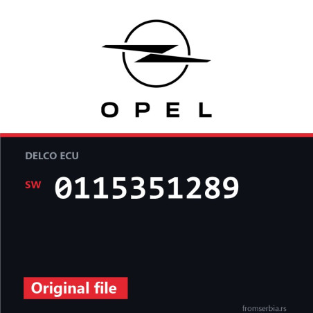 Opel Astra-G 0115351289 original ECU file