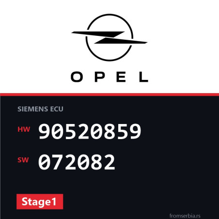 Opel Astra-G 90520859 072082 Stage1 tuning file
