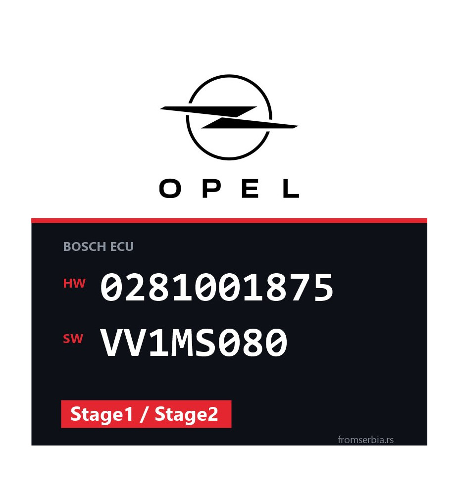 Opel Omega-B 0281001875 VV1MS080 Stage1 / Stage2 tuning file