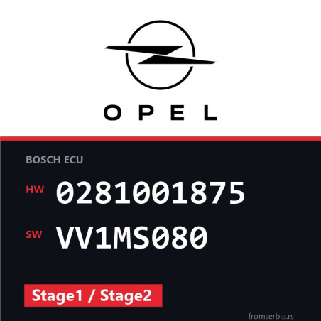 Opel Omega-B 0281001875 VV1MS080 Stage1 / Stage2 tuning file