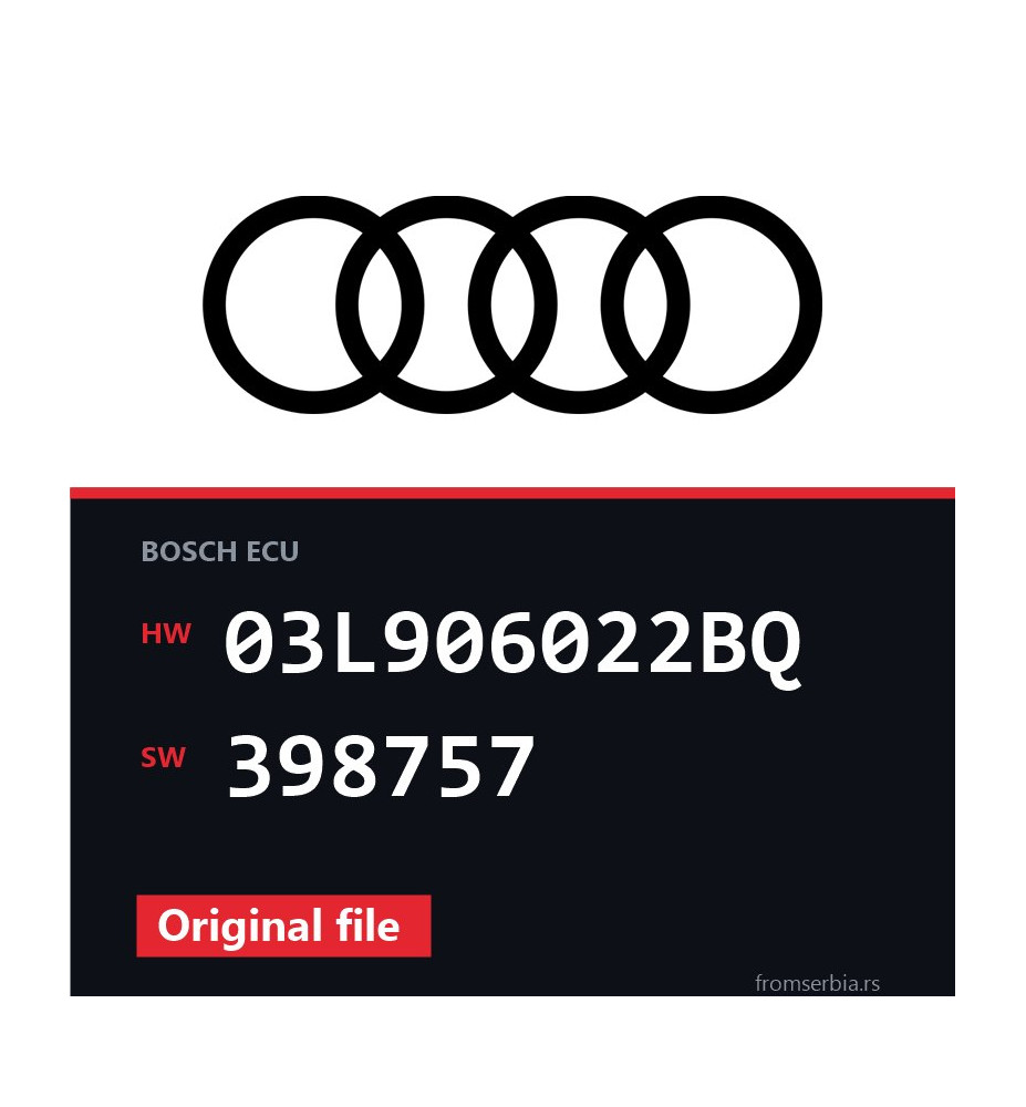 Audi A3 03L906022BQ 398757 original ECU file