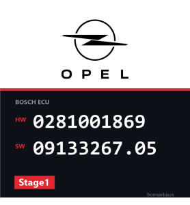 Opel Astra-G 0281001869 09133267.05 Stage1 tuning file