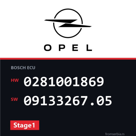 Opel Astra-G 0281001869 09133267.05 Stage1 tuning file