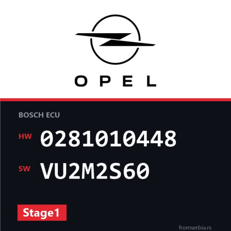 Opel Frontera 0281010448 VU2M2S60 Stage1 tuning file