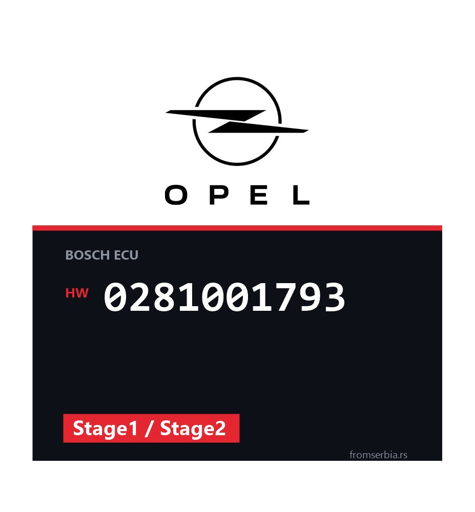 Opel Frontera 0281001793 Stage1 / Stage2 tuning file