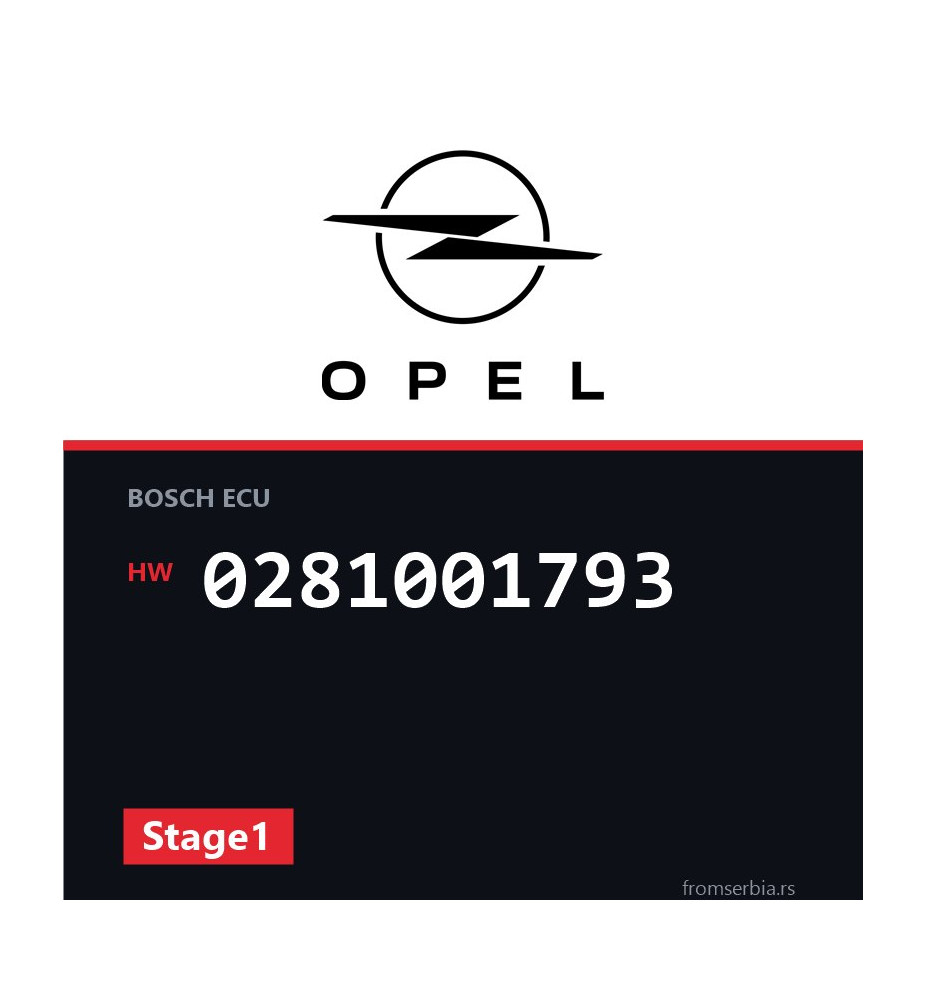 Opel Frontera 0281001793 Stage1 tuning file