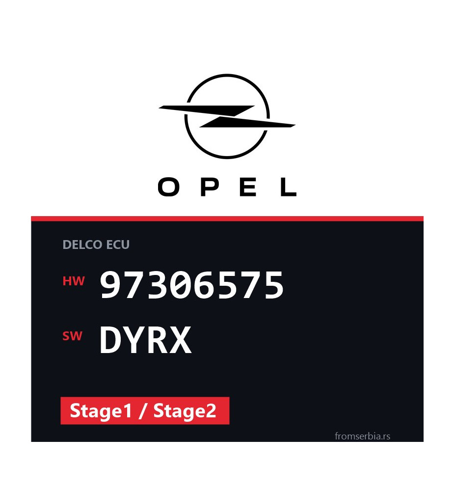 Opel Astra-G 97306575 DYRX Stage1 / Stage2 tuning file