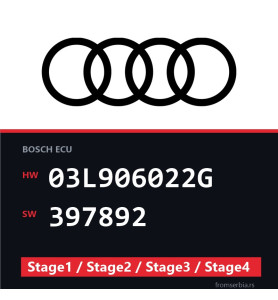 Audi 03L906022G 397892 Stage1 / Stage2 / Stage3 / Stage4 file