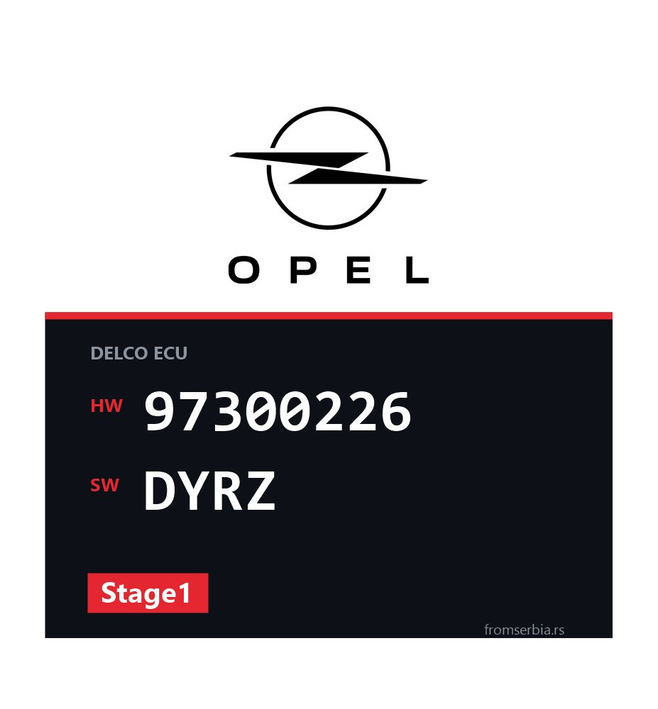Opel Combo 97300226 DYRZ Stage1 tuning file