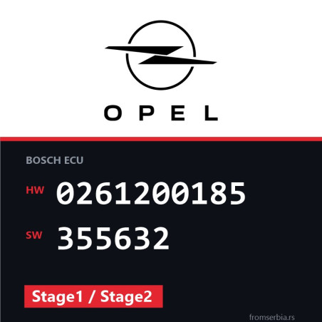 Opel Kadett 0261200185 355632 Stage1 / Stage2 tuning file
