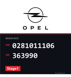 Opel Movano 0281011106 363990 Stage1 tuning file