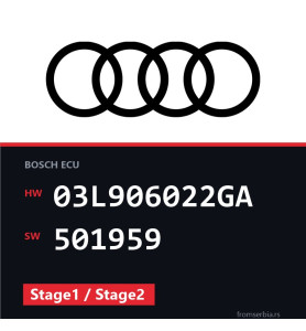 Audi A3 03L906022GA 501959 Stage1 / Stage2 tuning file